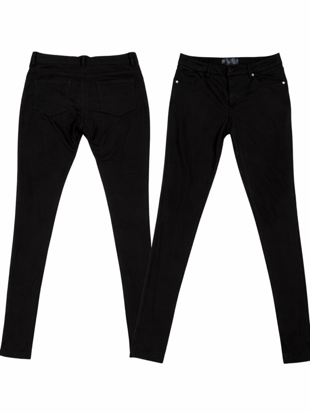 Ambiance Black Slim Jeans with Subtle Logo Detail